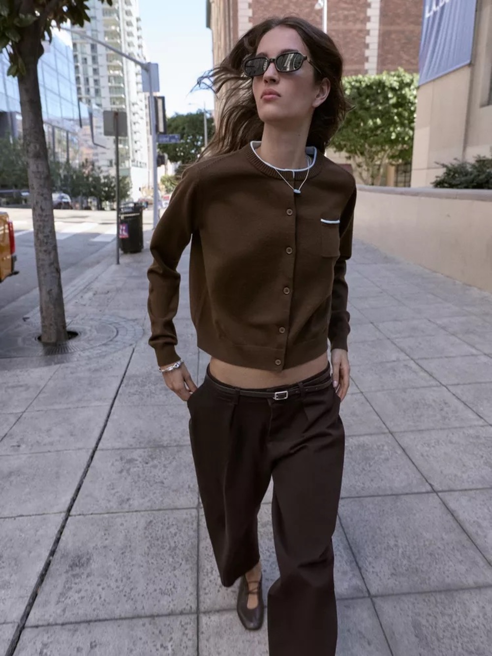 NWT Zara COMBINED KNIT CARDIGAN